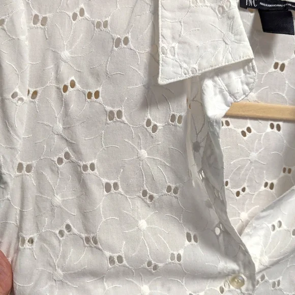 INC cotton lace shirt - Picture 3 of 7